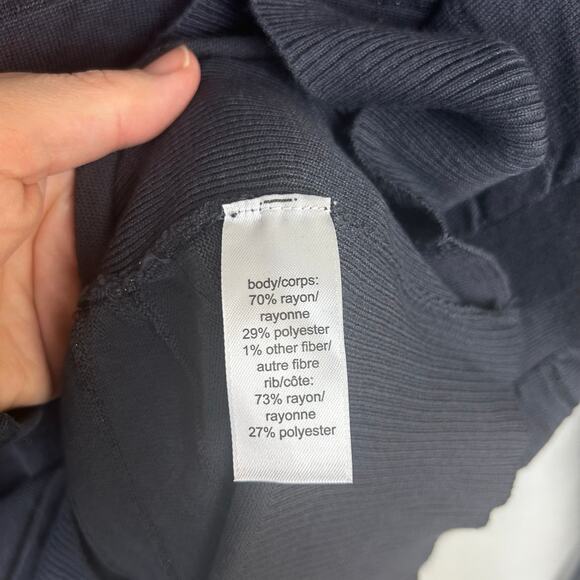 Maurices Cowl Neck Long Sweater Size 1X Gray Ruched Sides NEW - Picture 6 of 7